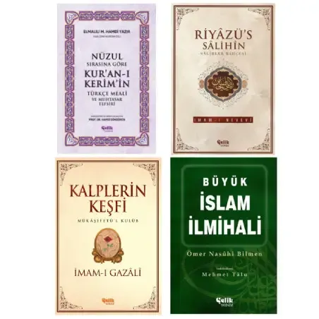Nüzul Sırasına Göre Kur'an-ı Keri̇m'i̇n Türkçe Meali̇-Kalplerin Keşfi-Riyazü Salihin 4'lü Set