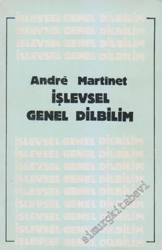 İşlevsel Genel Dilbilim -        1985