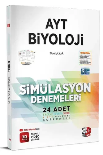 Kelepir 3D Yayınları AYT Biyoloji Simülasyon 24 Deneme