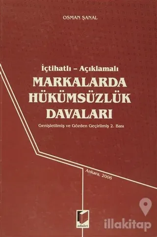 Markalarda Hükümsüzlük Davaları (Ciltli)