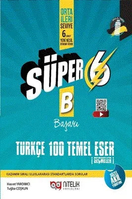 Nitelik Yayınları 6. Sınıf Türkçe Süper 100 Temel Eser Yeni Nesil Soru Kitabı