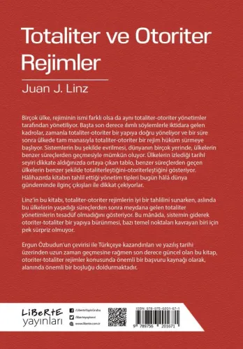 Totaliter ve Otoriter Rejimler - Juan J. Linz - Liberte Yayınları