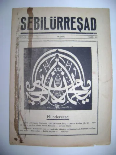 Sebilürreşad Sayı : 322 Cilt : 13 Nisan 1961 Baskı