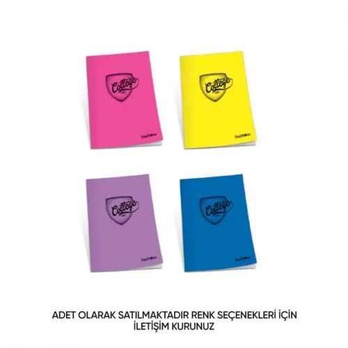 ÇINAR  DİKİŞLİ  PP KAPAK DEFTER COLLEGE   A4 80yp. ÇizgiLİ