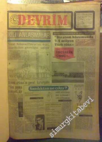 Türkiye İçin Devrim Haftalık Gazete - İdarei Maslahatçılar Esaslı Devrim Yapamaz - Gazi Mustafa Kemâl - Sayı: 1 - 78; Yıl: 21 Ekim 1969 - 20 Nisan 1971 -   XV    Ocak