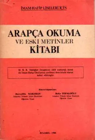 Arapça Okuma ve Eski Metinler Kitabı