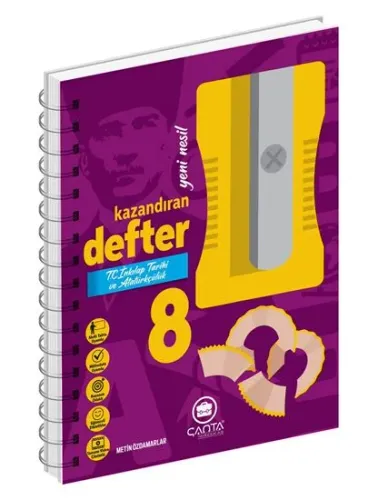Çanta 8. Sınıf T.C. İnkılap Tarihi ve Atatürkçülük Okula Yardımcı Kazandıran Defter