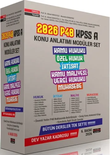 Savaş Yayınları 2026 KPSS A Grubu P48 Tüm Dersler Konu Anlatımlı Tek Kitap
