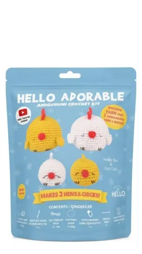 HELLO ADORABLE AMİGURUMİ KİT- MOTHER HEN&B.CHICK