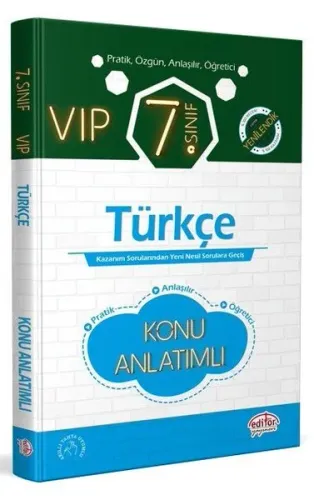 Editör Yayınları 7.Sınıf VİP Türkçe Konu Anlatımlı
