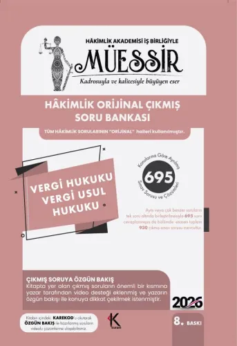 MÜESSİR Vergi Hukuku - Vergi Usul Hukuku -TVS Çıkmış Soru Bankası - 20