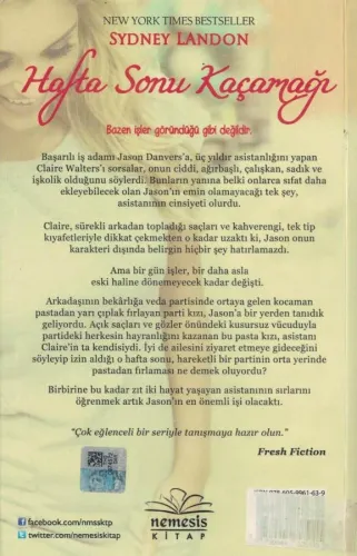 Hafta Sonu Kaçamağı Sydney Landon Nemesis Kitap %44 indirimli