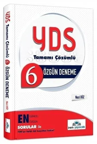 YDS Tamamı Çözümlü 6 Özgün Deneme