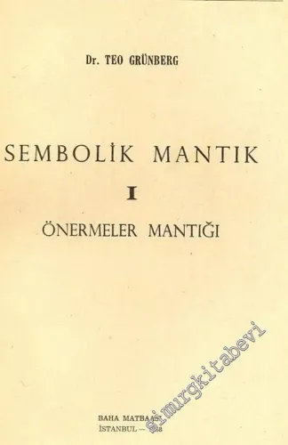 Sembolik Mantık 1: Önermeler Mantığı -        1968
