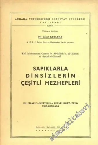 Sapıklarla Dinsizlerin Çeşitli Mezhepleri -        1962