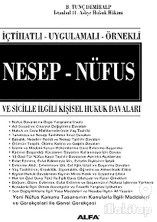 İçtihatlı-Uygulamalı-Örnekli Nesep-Nüfus ve Sicille İlgili Kişisel Hukuk Davaları