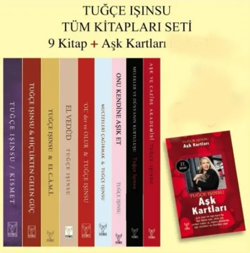 Tuğçe Işınsu Seti 9 Kitap + Aşk Kartları Set Tuğçe Işınsu