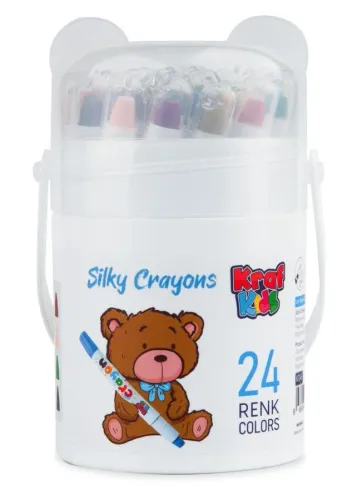 Kraf Kids Mum Boya Silky Crayon 24Lü