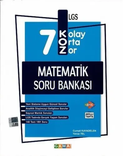 Gama Okul Yayınları 7. Sınıf Matematik KOZ Soru Bankası