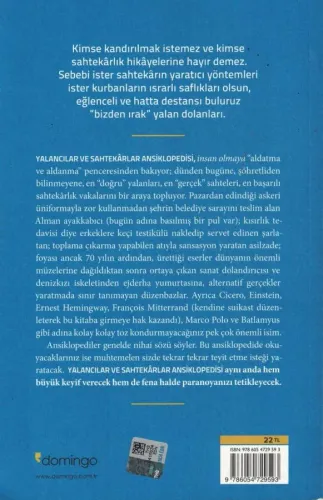 Yalancılar ve Sahtekarlar Ansiklopedisi Roelf Bolt Domingo %57 indirim