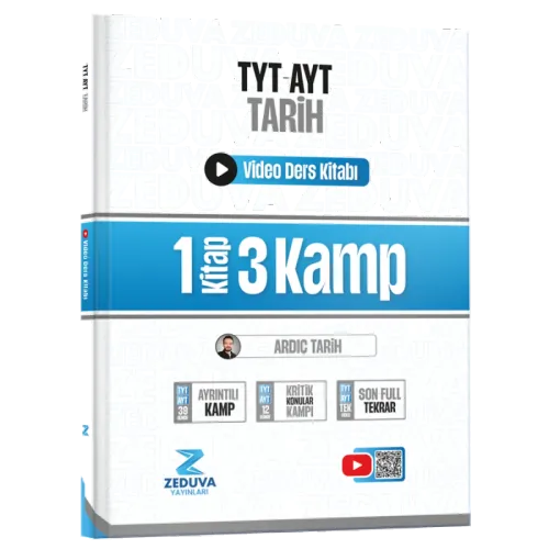 Zeduva Yayınları Ardıç Tarih TYT-AYT Tarih 1 Kitap 3 Kamp Video Ders Kitabı