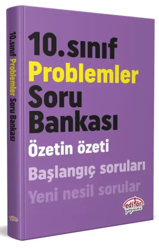 Editör Yayınları 10. Sınıf Problemler Soru Bankası