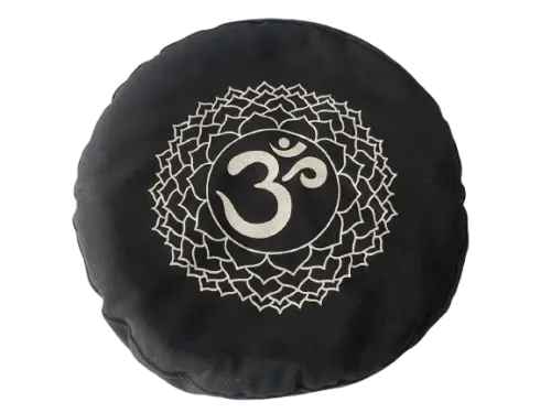 Buğday Kabuğu Dolgulu (Zafu) Meditasyon Minderi - Siyah