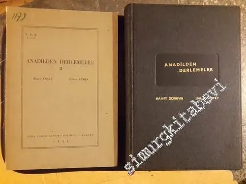 Anadilden Derlemeler 2 Cilt TAKIM -