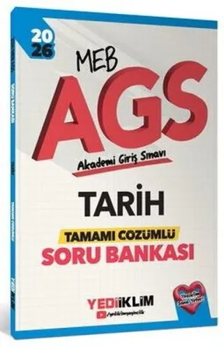 Yediiklim Yayınları 2026 MEB AGS Tarih Tamamı Çözümlü Soru Bankası