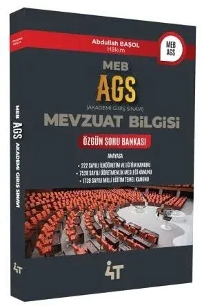 4T Yayınları MEB AGS Mevzuat Bilgisi Özgün Soru Bankası