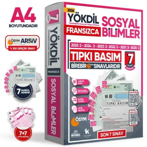 İnformal Yayınları 2026 Yökdil Fransızca Sosyal Bilimler Ösym Çıkmış Soru Tıpkı Basım 7 li Deneme Paketi