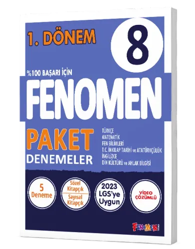 Fenomen Yayınları 8.Sınıf Paket Denemeler 1. Dönem