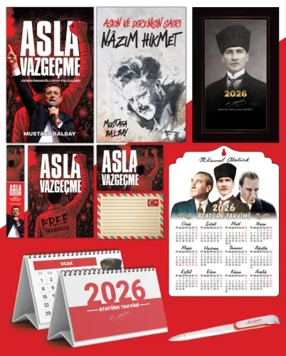 Asla Vazgeçme - Ayraç - Kartpostal - Poster - Nazım Hikmet -  2026 Aja