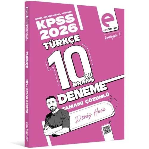 Deniz Hoca 2026 KPSS Türkçe 10'lu Branş Deneme Tamamı Çözümlü