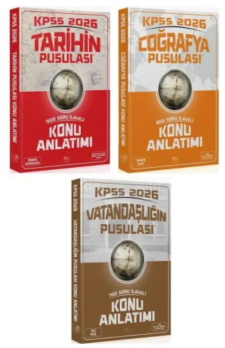 CBA Yayınları 2026 KPSS Tarih Coğrafya Vatandaşlık Pusulası Konu Anlatımı 3'lü Set