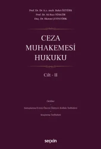 Ceza Muhakemesi Hukuku Cilt – II