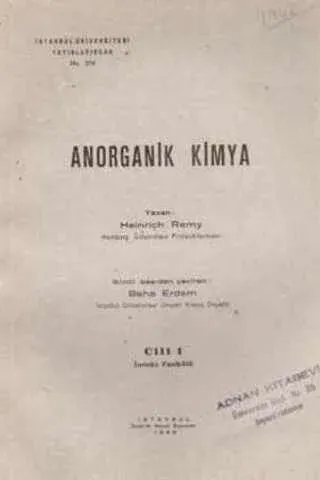 Anorganik Kimya Cilt 1