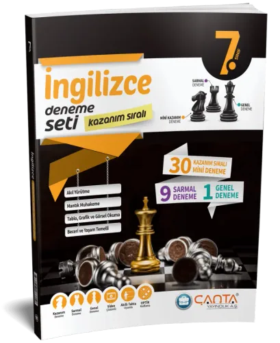 Çanta - 7. sınıf İngilizce Kazanım Sıralı Deneme