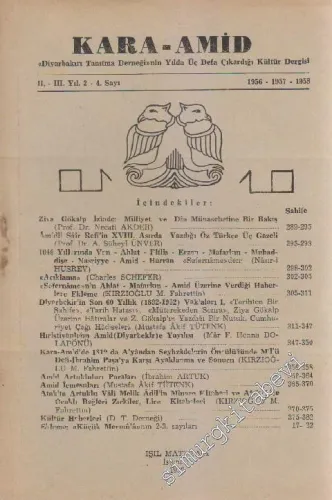 Kara Amid Dergisi 1956 - 1957 - 1958 - Sayı: 2 - 4    2 - 3