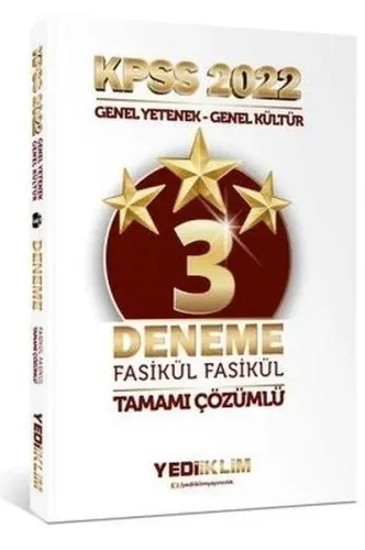 2022 KPSS Lisans GY-GK Tamamı Çözümlü Fasikül 3 Yıldız Deneme