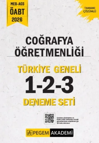 Pegem Yayınları 2026 MEB AGS ÖABT Coğrafya Öğretmenliği Tamamı Çözümlü