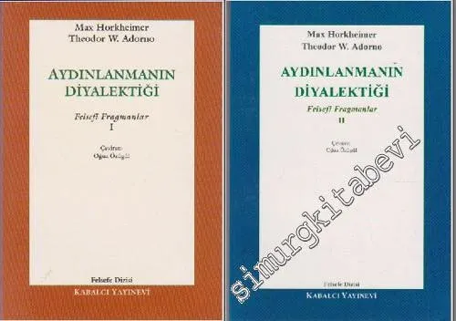 Aydınlanmanın Diyalektiği Felsefi Fragmanlar 2 CİLT TAKIM -