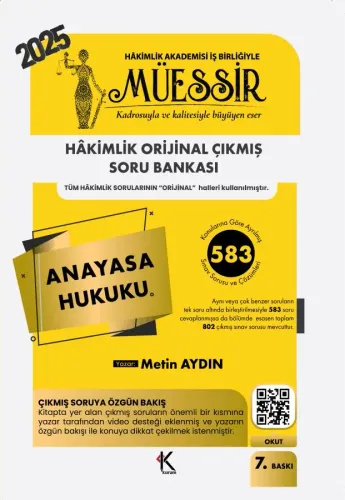 MÜESSİR  Hakimlik Anayasa Hukuku Soru Bankası