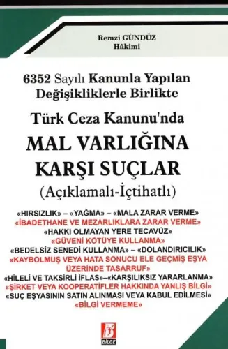 Mal Varlığına Karşı Suçlar Remzi Gündüz