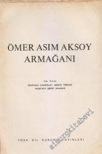 Ömer Asım Aksoy Armağanı -        1978