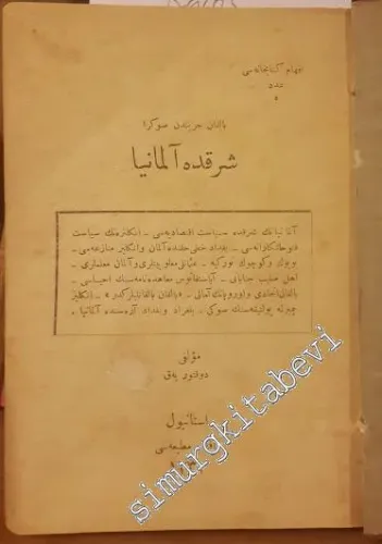 OSMANLICA 2 KİTAP: Balkan Harbinden Sonra Şarkta Almanya / Hastanın Başucunda Kırk Gün Muharebe -        1915