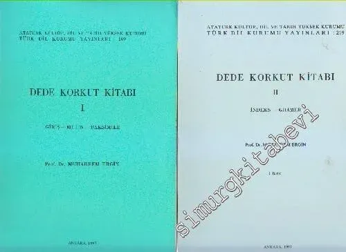 Dede Korkut Kitabı 2 Cilt -  (Giriş - Metin - Faksimile - İndeks - Gramer ) -