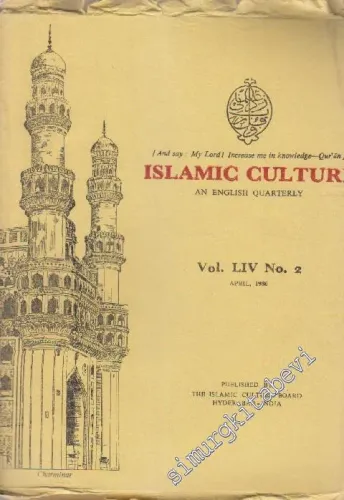 Islamic Culture An English Quarterly - Vol. LIV No: 2      April 1980