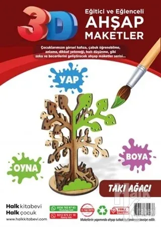 Takı Ağacı Ahşap Maket - Halkkitabevi