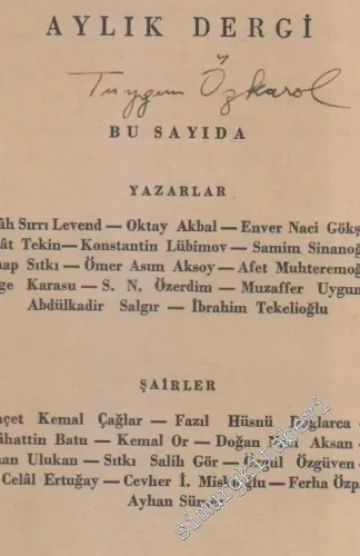 Türk Dili Aylık Fikir ve Edebiyat Dergisi  - 89  8    Şubat